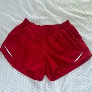 Lululemon Athletica Red Athletic Shorts Lightweight Breathable